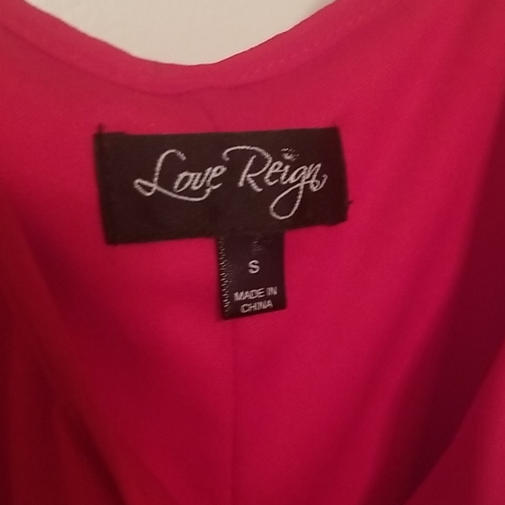 Red patterned evening dress - Picture 5 of 5